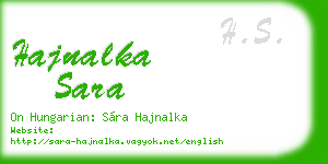 hajnalka sara business card