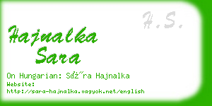 hajnalka sara business card